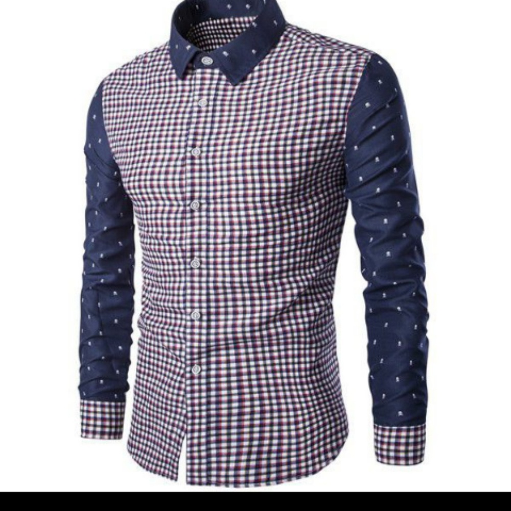 SALE! Men's Plaid & Skull Print Shirt